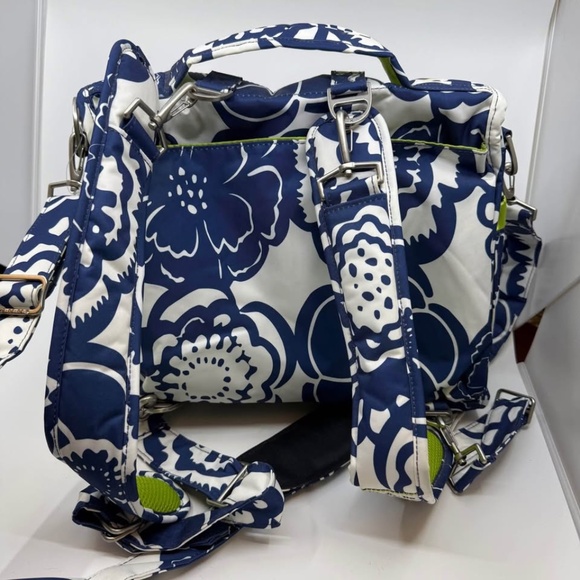 JuJuBe BFF Cobalt Blossom Diaper Bag, Changing Pad NEW - Picture 2 of 3